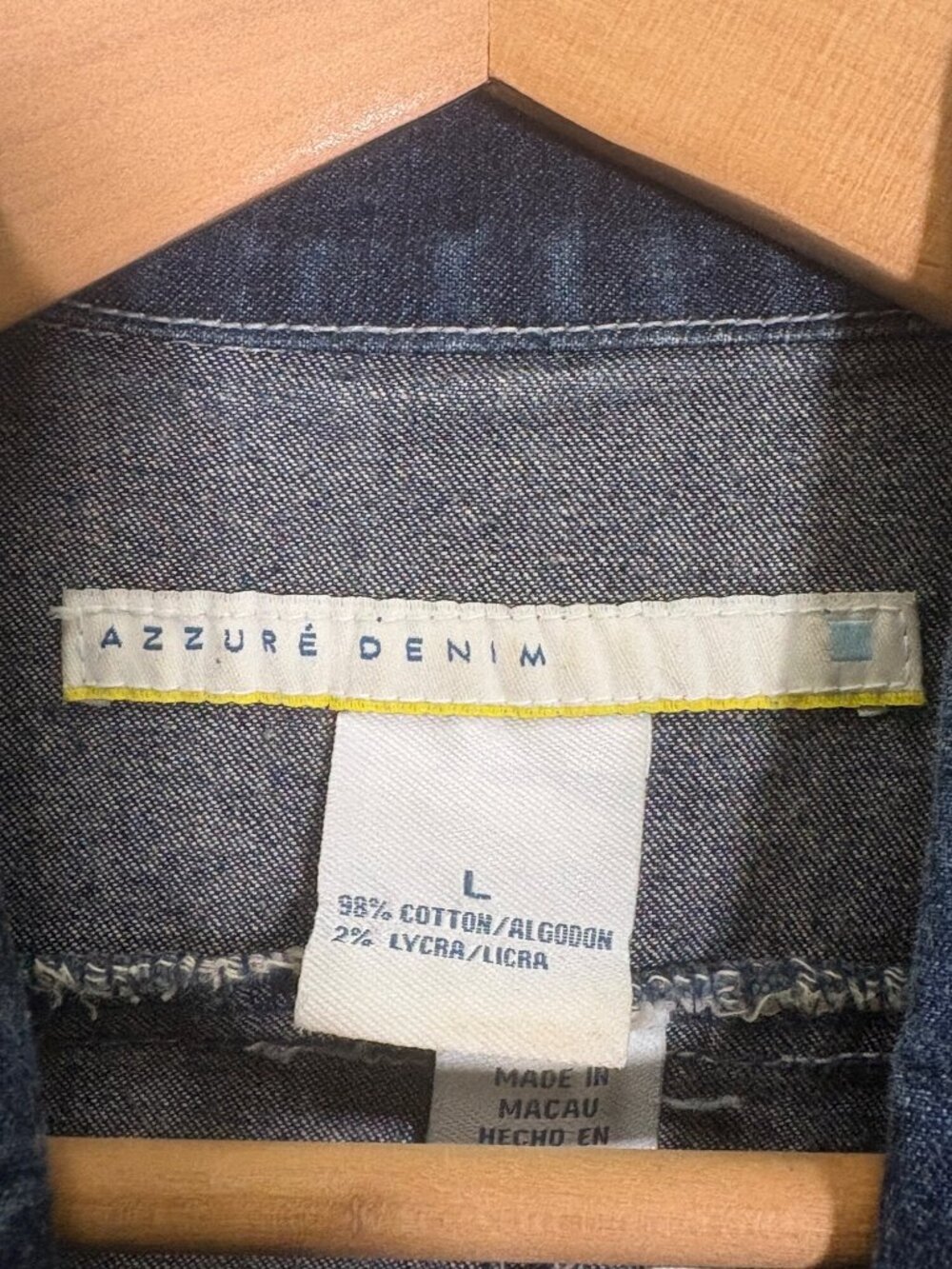 Vintage Y2k Azzure Denim Flare Leg Short Sleeve Jumpsuit Size Large - Picture 7 of 8